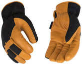 KincoPro 3102HPK-XL Safety Gloves, Men's, XL, Wing Thumb, Easy-On Cuff, Polyester/Spandex Back, Black/Gold